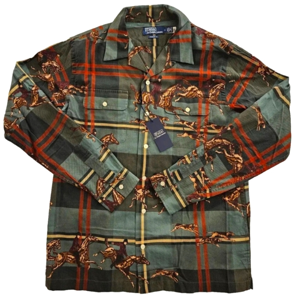 POLO RALPH LAUREN Men’s Horse riding equestrian pattern long sleeve shirts $398